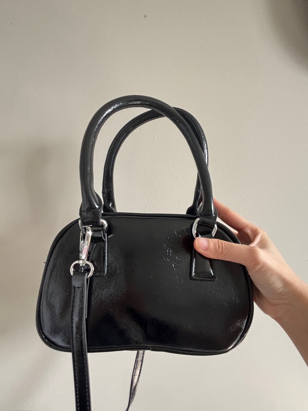 Classic Black Patent Mini Handbag